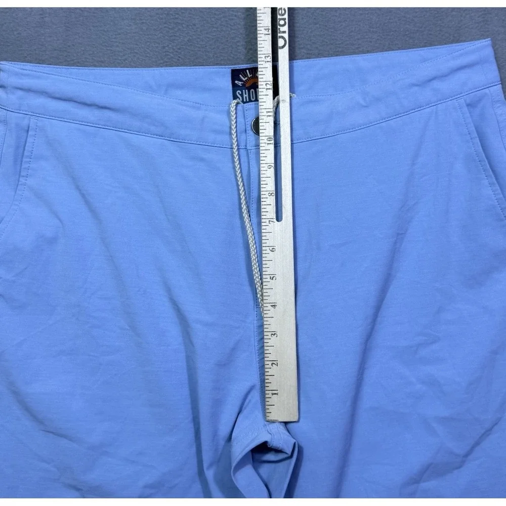 Faherty Shorts Mens 35 Baby Blue All Day Shorts Drawstring Athleisure Golf